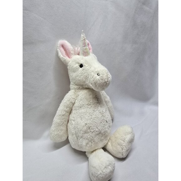 Jellycat Bashful Unicorn Pink Soft Plush Stuffed Animal Toy 12” - Picture 2 of 9